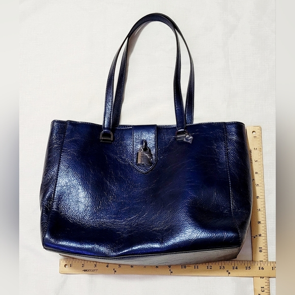 GUESS Blue Tote HandBag Purse Large New No Tags - Picture 1 of 13